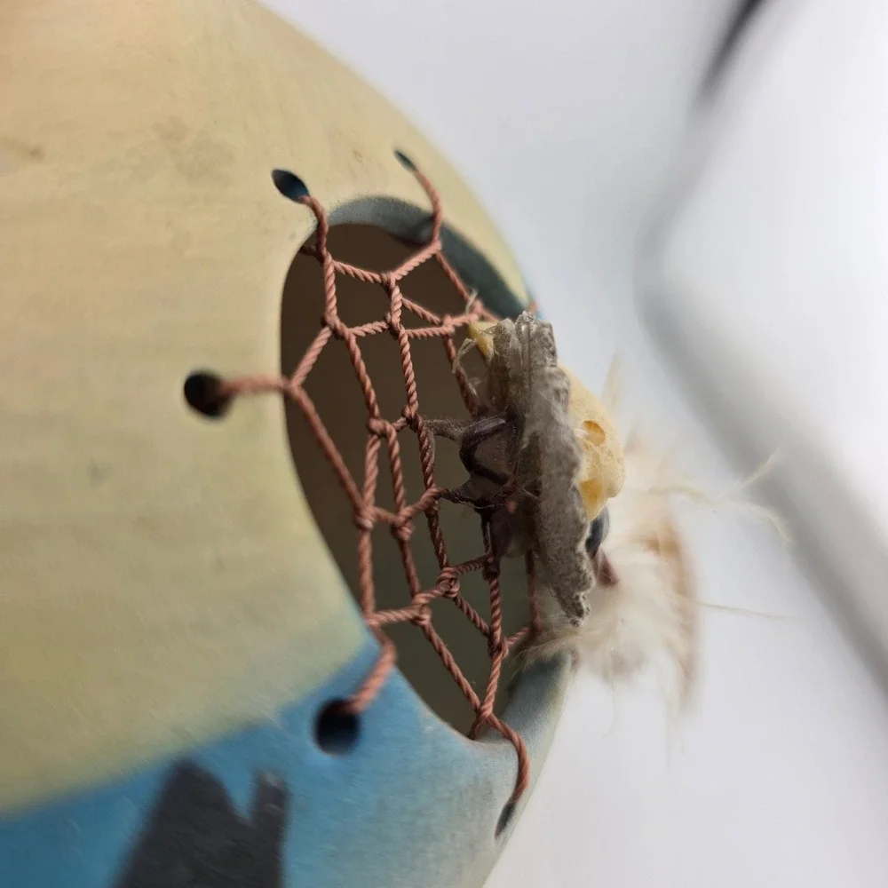 Wolf Dreamcatcher Pottery Native American Vase Southwestern GOOD Decor
